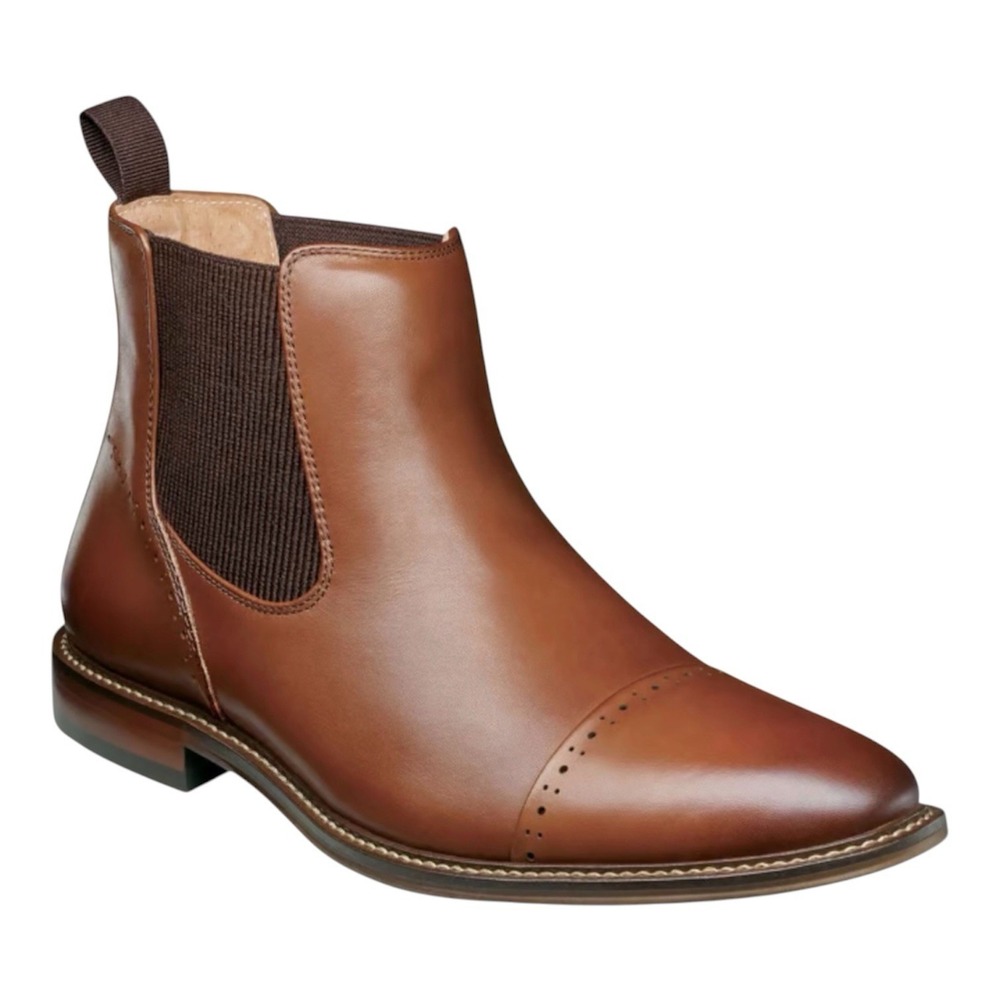 Stacy Adams Maury Cap Toe Chelsea  Mens Chocolate Dress Boots 25492-221 Size 8